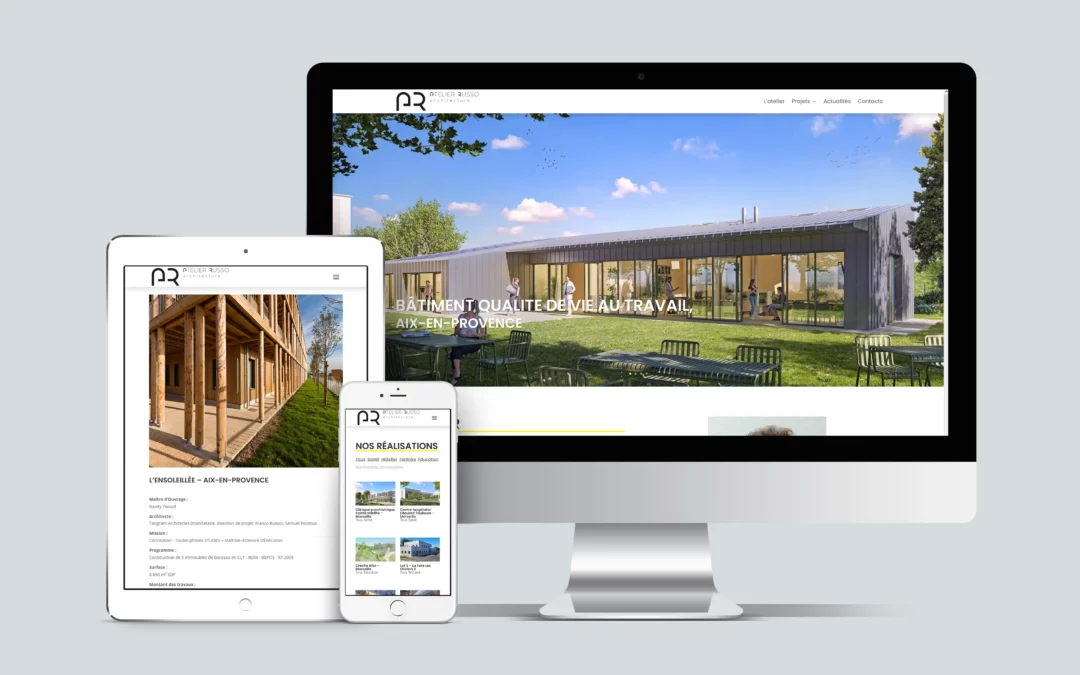 Site Internet Atelier Architecture Russo à Marseille – Cabinet d’Architectes site web et community management