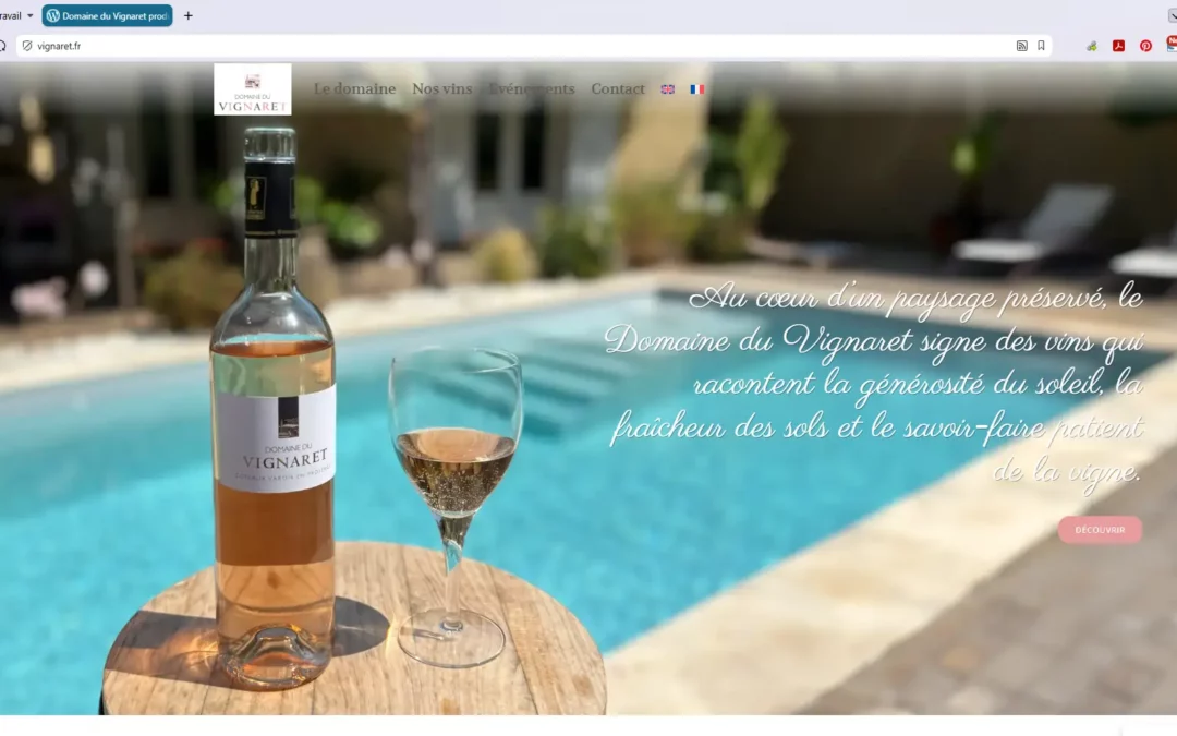 Site Internet pour le Domaine du Vignaret à Forcalqueiret